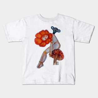 Orange Flower Kids T-Shirt